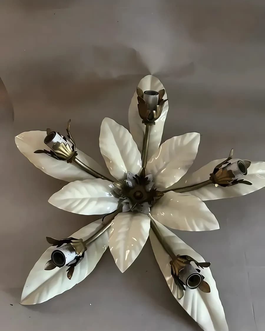 Deutscher Vintage Wandleuchter im floralen Design, 1960er–1970er