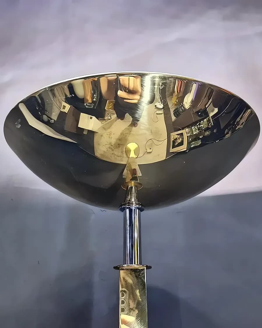 Italienischer Vintage-Stehlampen-Torso in Messing und Chrom, 1970er
