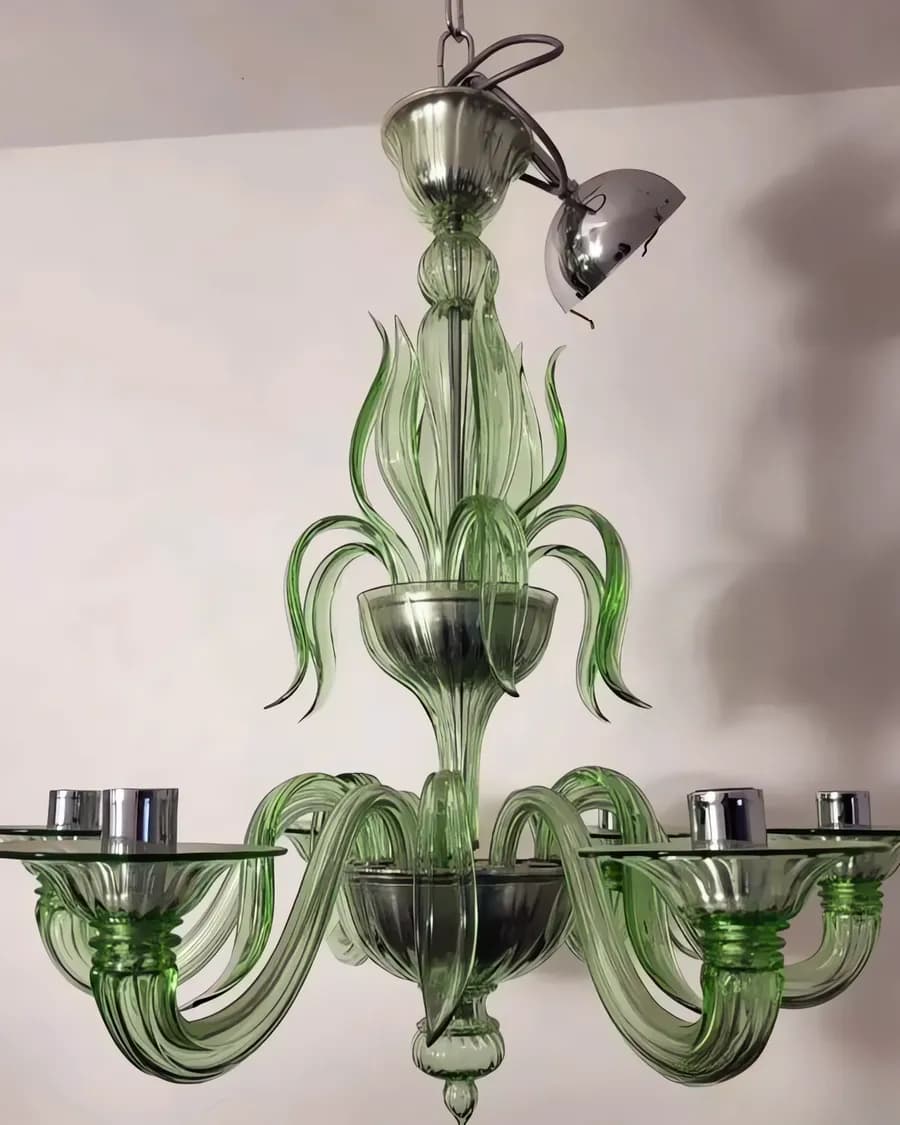 Sechslichter Murano-Glas-Kronleuchter von Barovier & Toso, 1990er/2000er