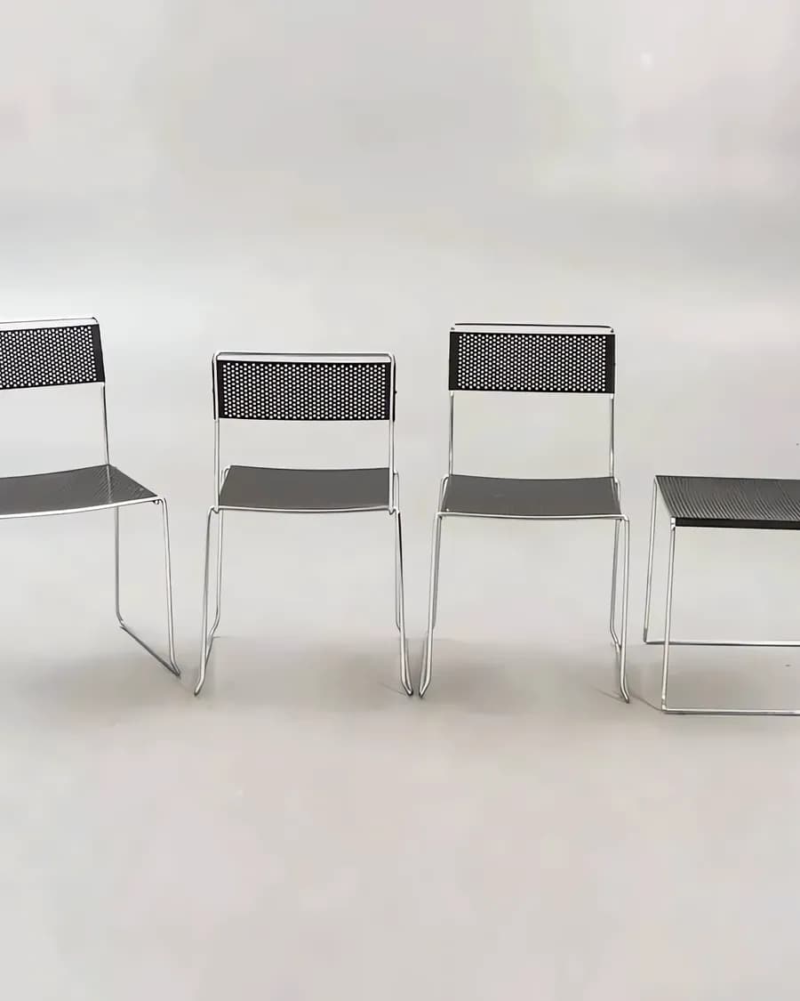 6er Set X-Line Stühle von Niels Jørgen Haugesen für Magis, 1970er/1980er
