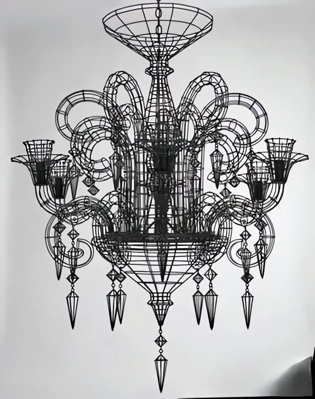 Grosse Designer-Pendelleuchte Angelus L von Arik Levy für Forestier, Frankreich