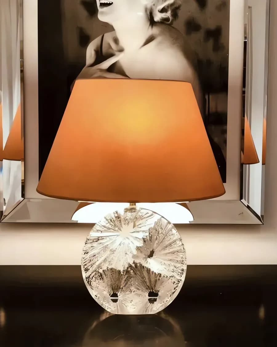 Daum Tischlampe „Cratères“, Frankreich, 1970er Jahre