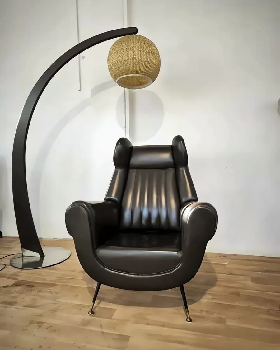 Italienischer Vintage-Ohrensessel von Gigi Radice für Minotti, 1950er