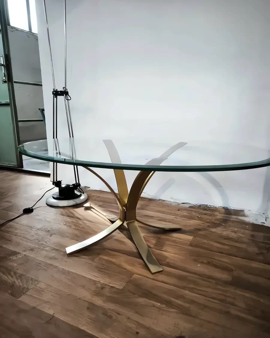 Skulpturaler Messing Couchtisch von Roger Sprunger für Dunbar, 1970er