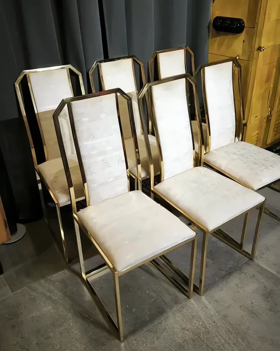 Italienische Hollywood-Regency-Stühle von Romeo Rega, 1970er