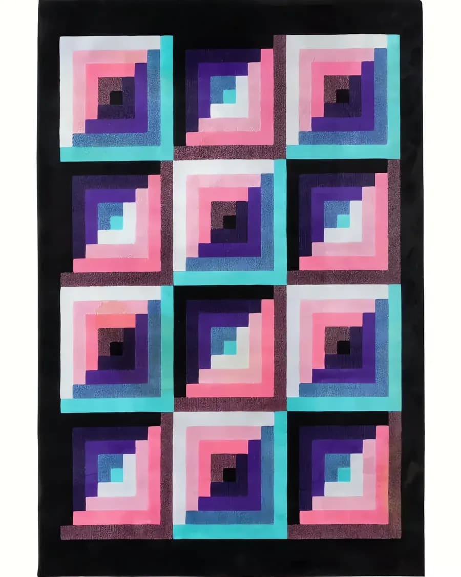 Vintage Designer-Wollteppich von Missoni für T&J Vestor, Italien, 1980er Jahre