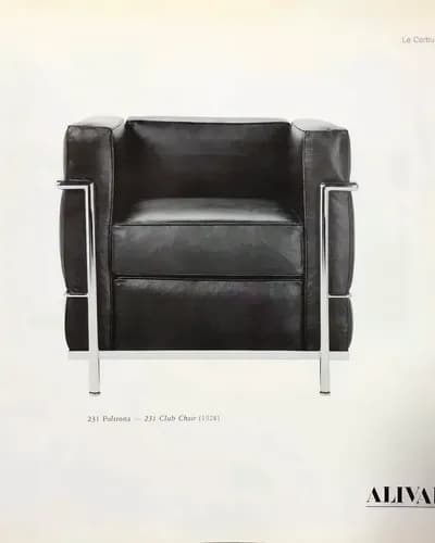 Кресло Le Corbusier LC2 / Alivar 231, Италия, 80е — 08.webp (enhanced)