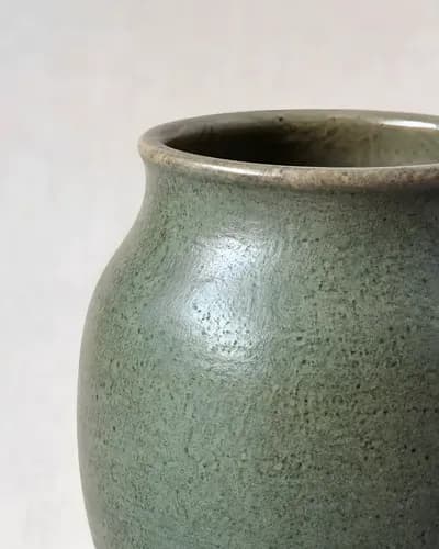 Finnish Stoneware Vase — detail (enhanced)