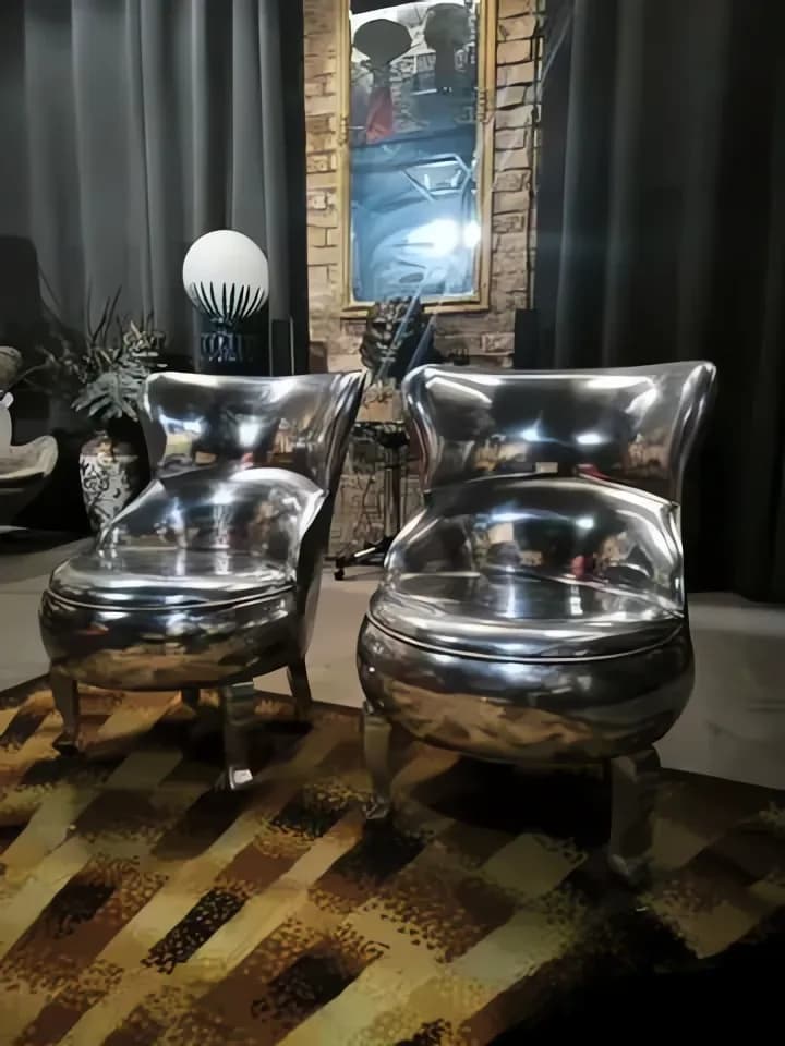 Кресло Baxter, Sellerina, алюминий, Италия — 01.webp (enhanced)