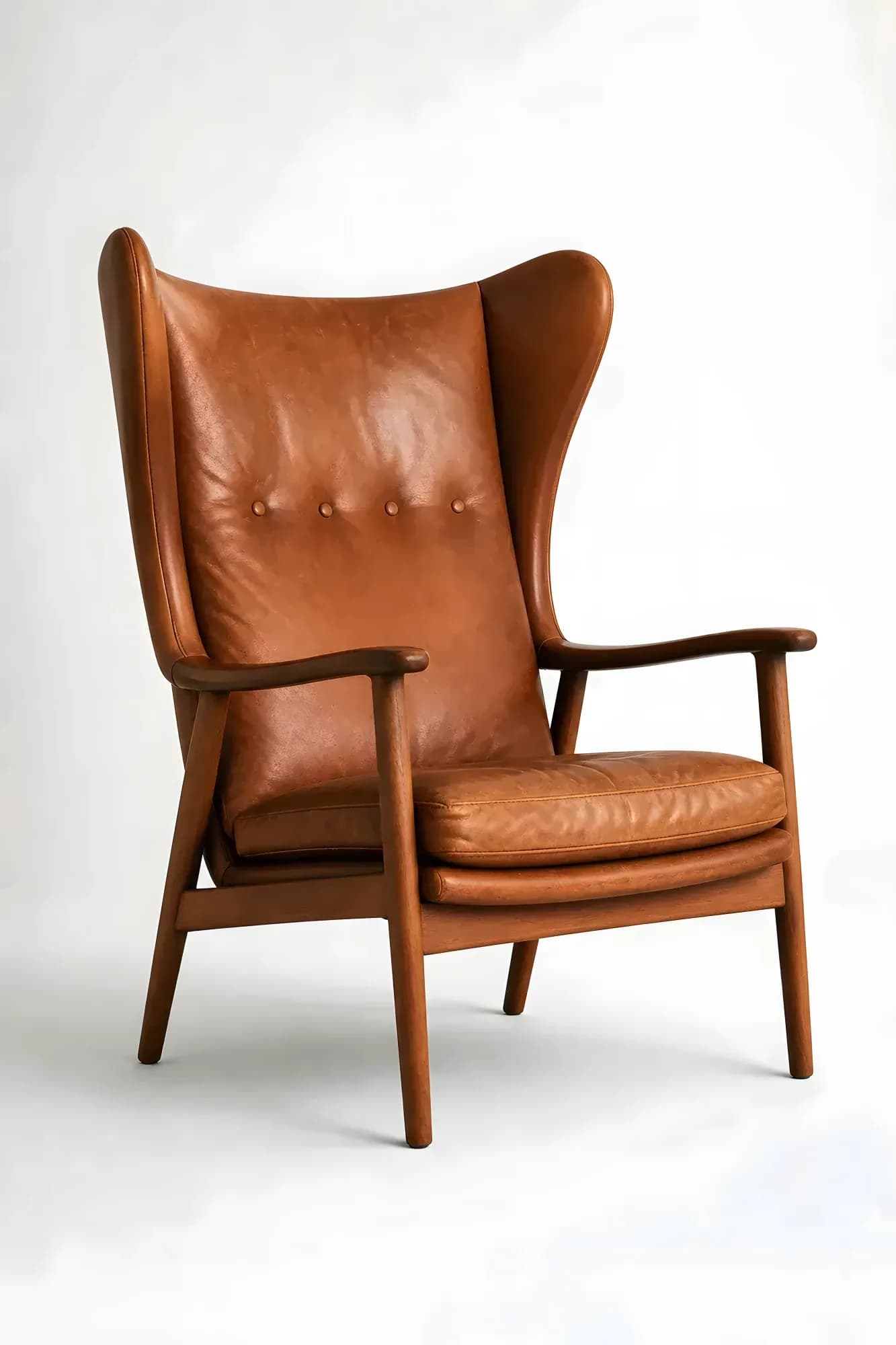 Teak Wingback Lounge Chair — main (enhanced)