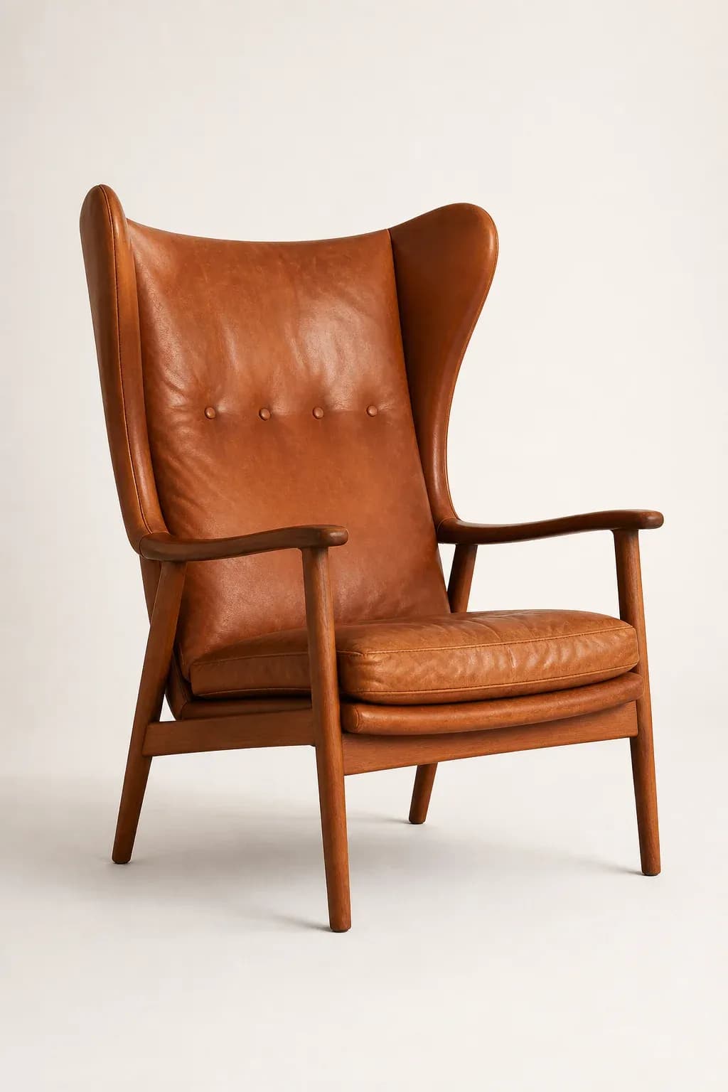 Teak Wingback Lounge Chair — main