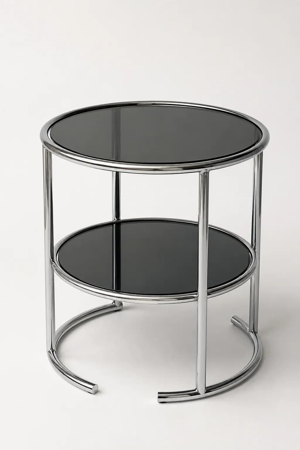 Bauhaus Chrome & Glass Side Table — main